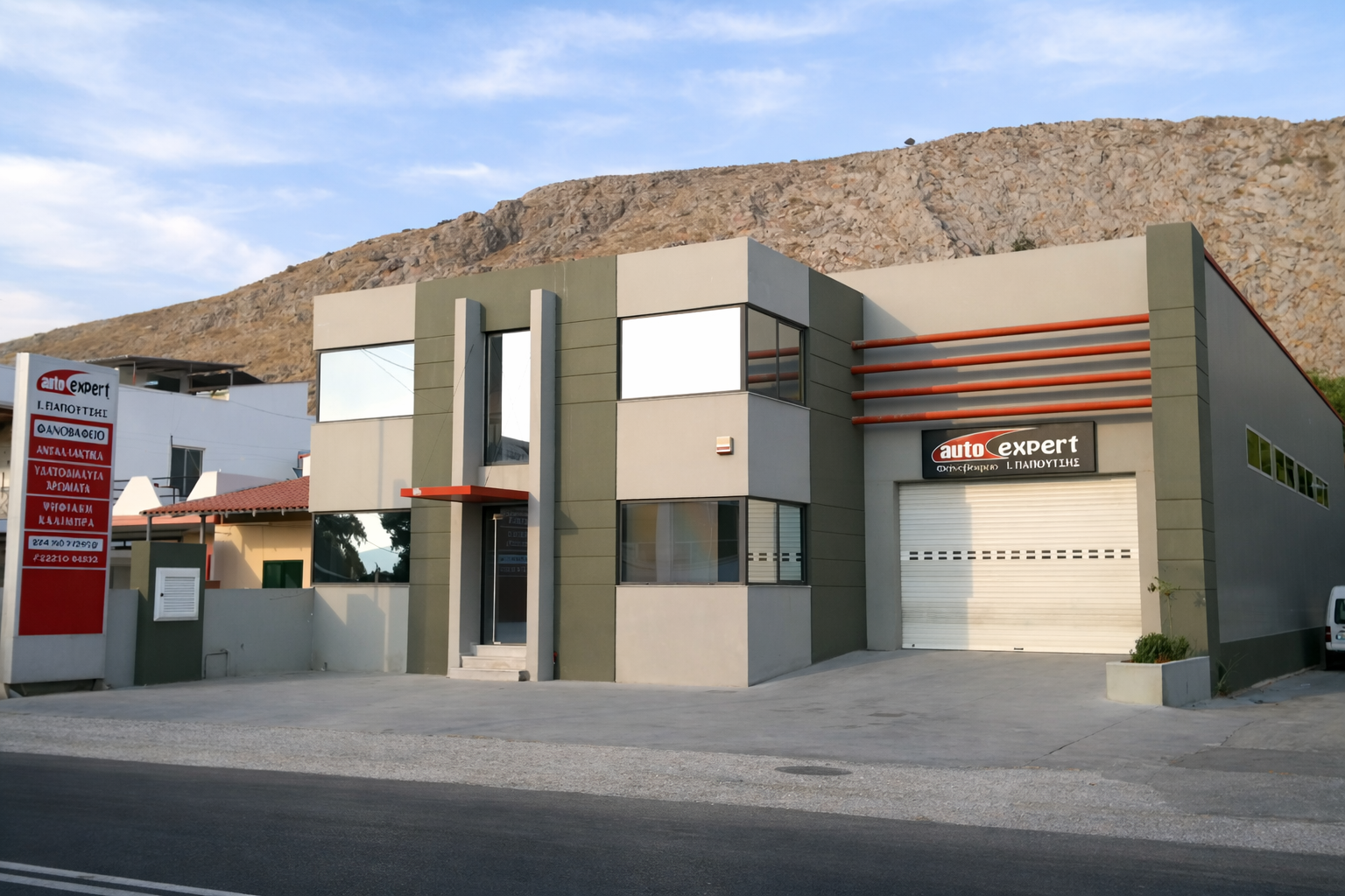 Κουφώματα αλουμινίου σε μεταλλικό κτίριο AutoExpert - Papoutsis