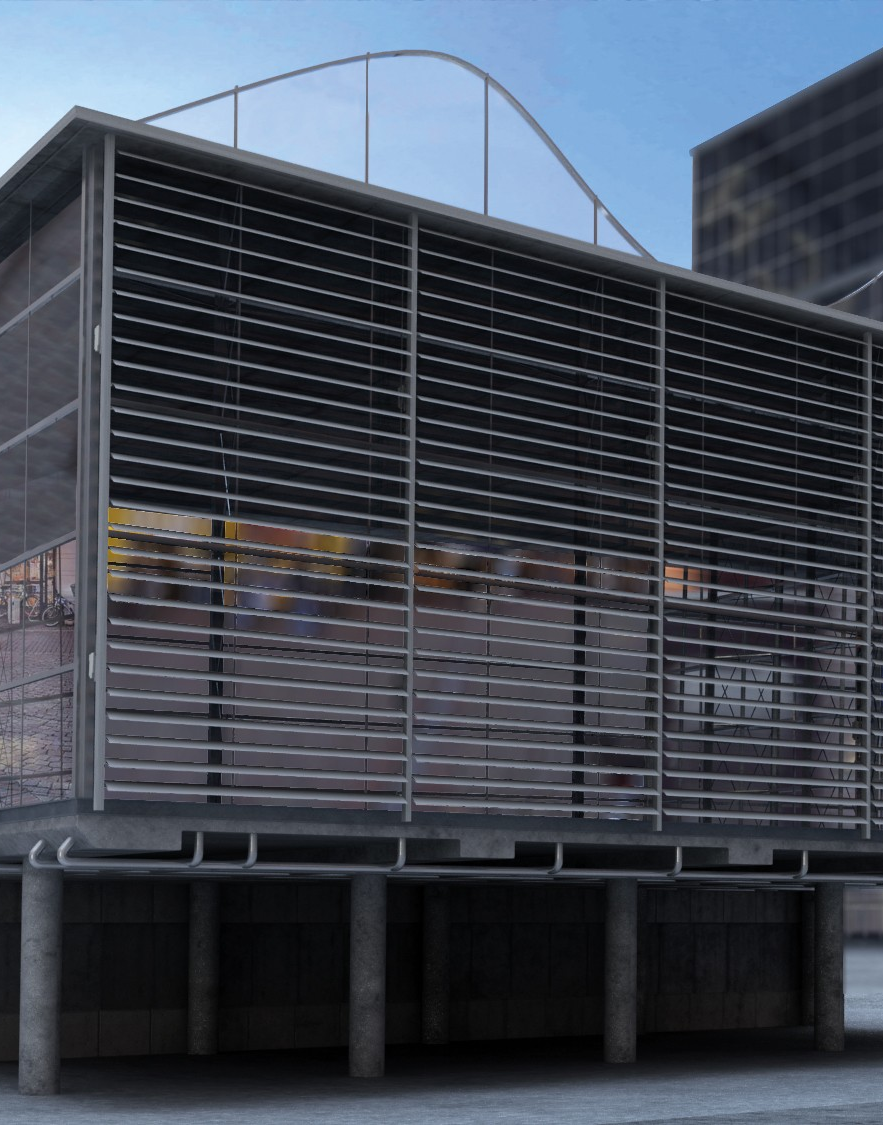 Πτερύγια-σκίασης-Κτριρίου-Europa-Shadow ESD 70 - Louvres Shading System