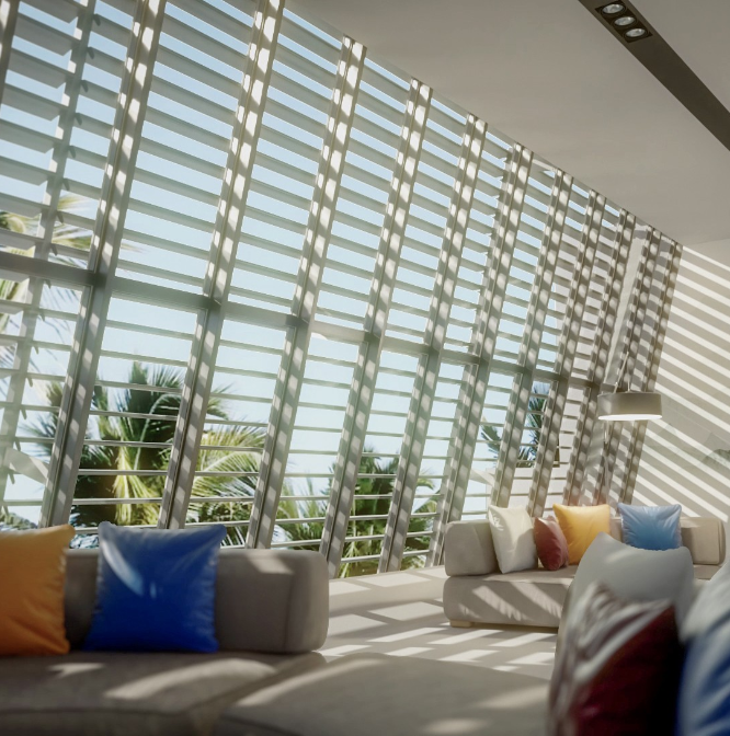 Πτερύγια-σκίασης-Κτριρίου-Europa-Shadow ESD 70 - Louvres Shading System