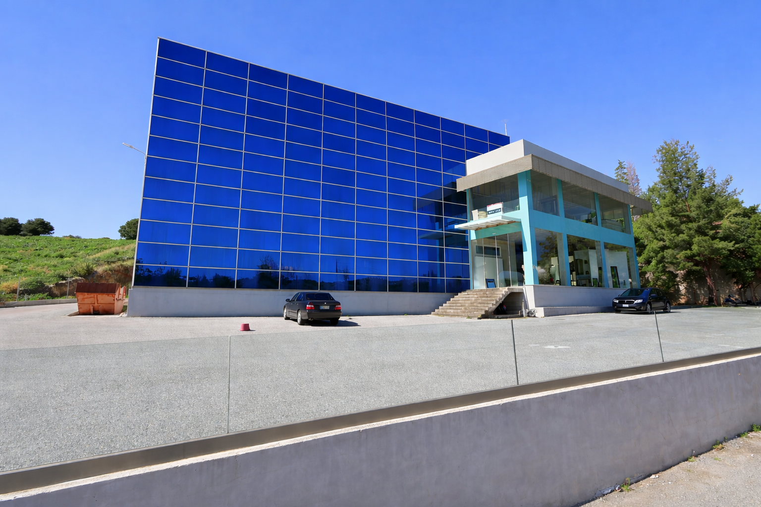 Υαλοπέτασμα Αλουμινίου στο Εργοστάσιο Vinterglass στο Βασιλικό Χαλκίδας