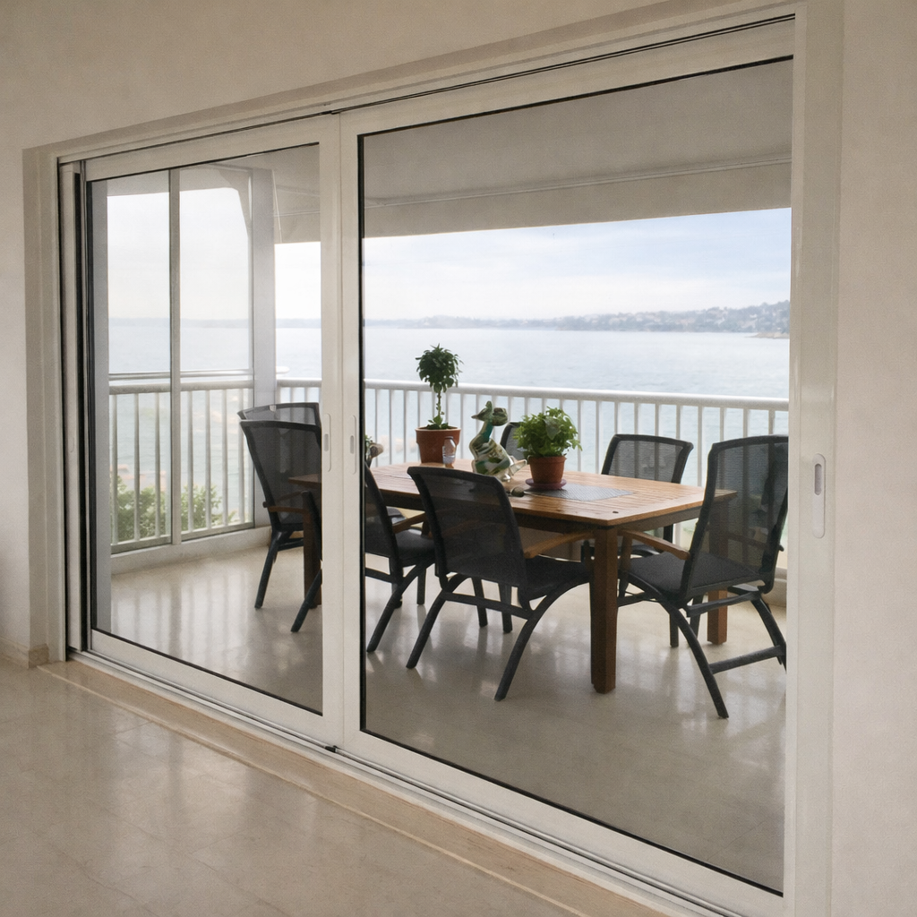 Διαμέρισμα στον Κουρέντη Χαλκίδας με νέα κουφώματα αλουμινίου και θέα θάλασσα