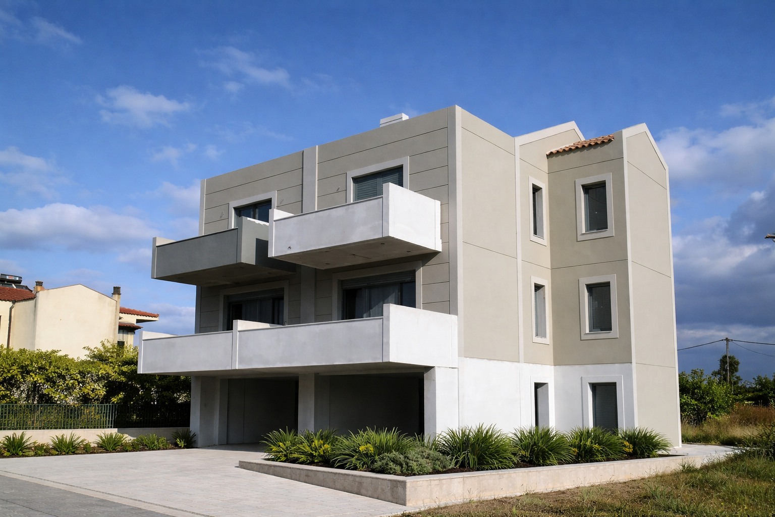 Ενεργειακά κουφώματα αλουμινίου Europa Hybrid RAL 7015 Ερέτρια