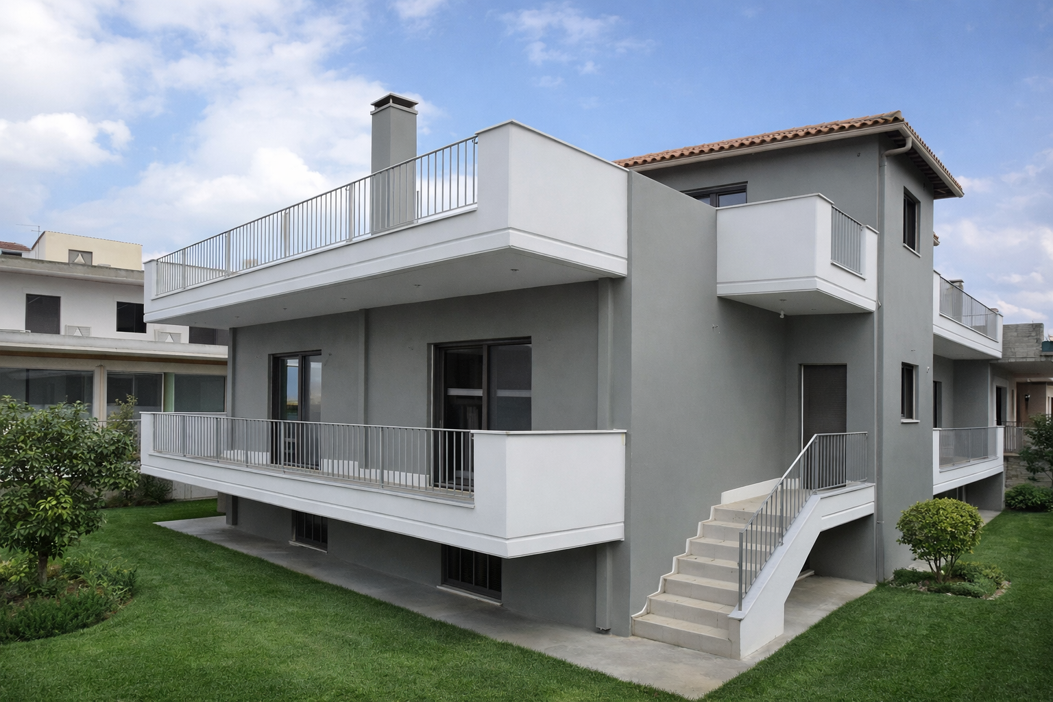 Ενεργειακά κουφώματα αλουμινίου Europa σε νεόδμητη οικία στο Βασιλικό Χαλκίδας