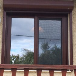 Νέα Ενεργειακά κουφώματα αλουμινίου σε απόχρωση ξύλου Καρυδιά παραδοσιακή κατοικία στην Αμάρυνθο