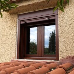 Νέα Ενεργειακά κουφώματα αλουμινίου σε απόχρωση ξύλου Καρυδιά παραδοσιακή κατοικία στην Αμάρυνθο