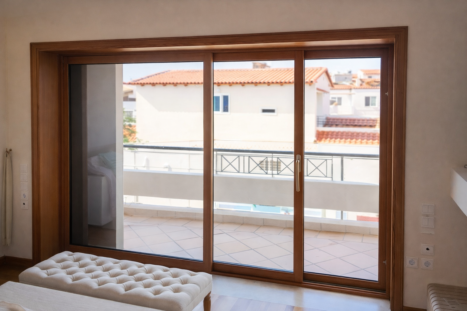 Αντικατάσταση παλαιών ξύλινων κουφωμάτων με ενεργειακά αλουμινίου σε διαμέρισμα στο Χαλάνδρι