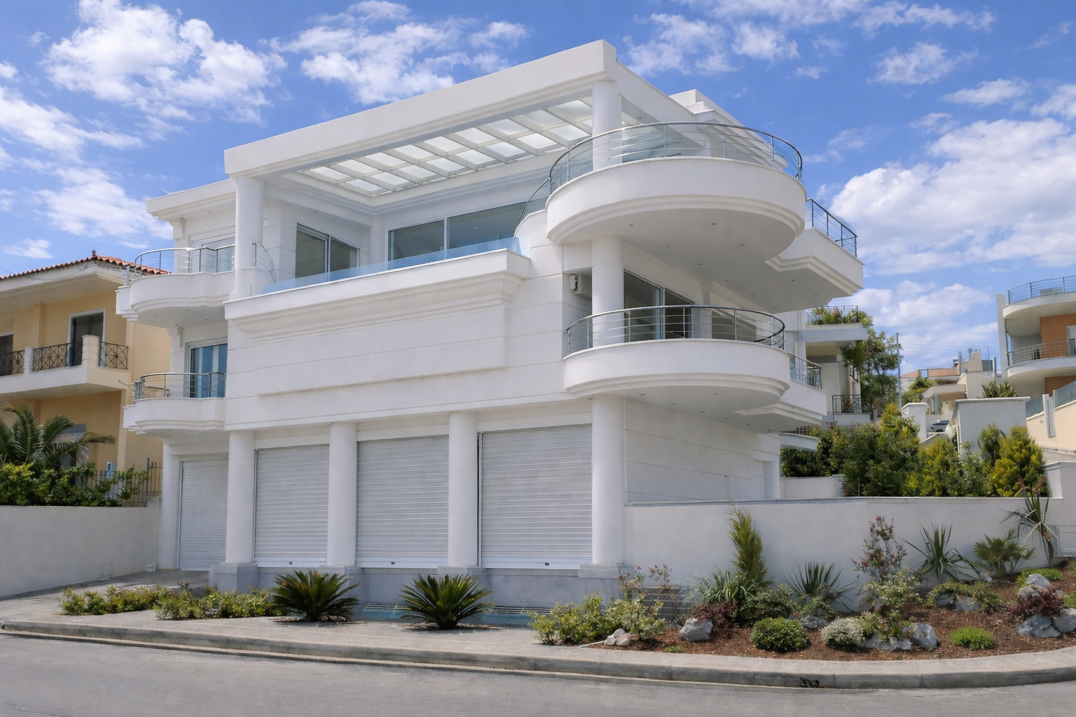 Ενεργειακά κουφώματα αλουμινίου Europa σε μοντέρνα οικία στη Χαλκίδα