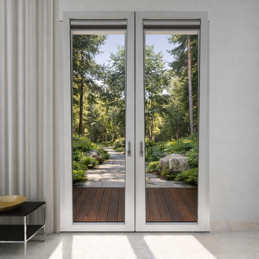 Δίφυλλο ανοιγόμενο κούφωμα αλουμινίου Europa με διπλή ανάκλιση