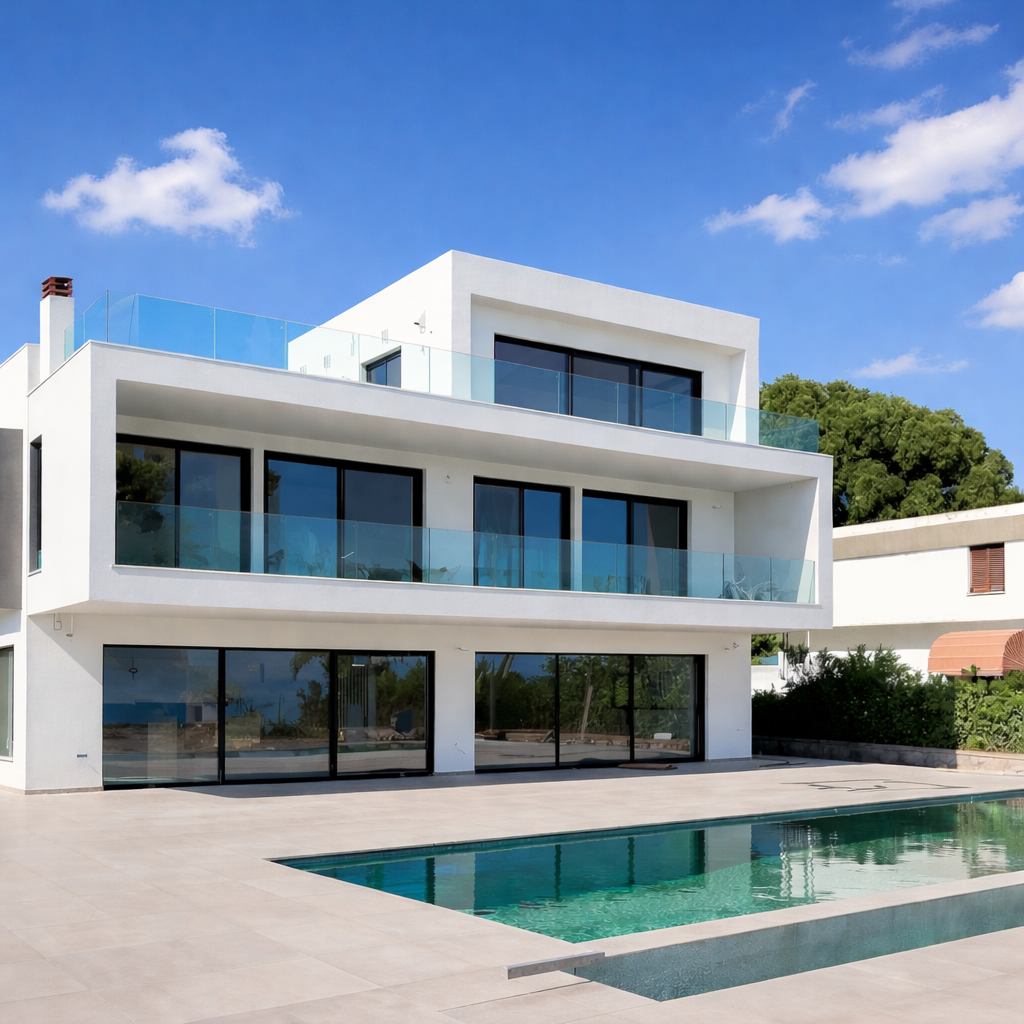 Minimal Κουφώματα Αλουμινίου σε Παραθαλάσσια Ιδιωτική Κατοικία στην Αμάρυνθο Ευβοίας