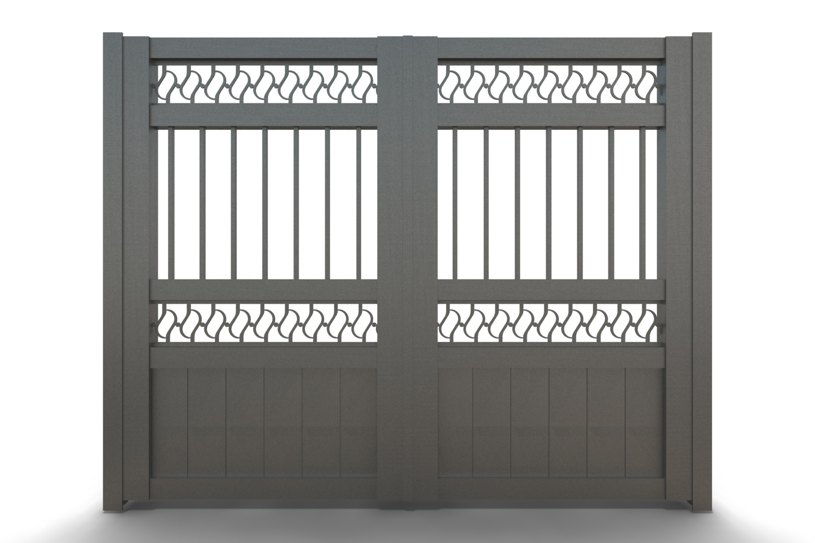 Δίφυλλη Ανοιγόμενη Αυλόπορτα Αλουμίνιου C201w