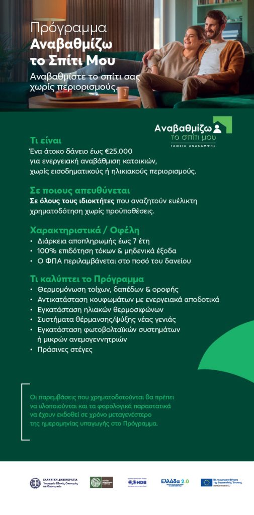 Χρηματοδοτικά προγράμματα για κουφώματα Αλουμινίου Europa - Credia Bank